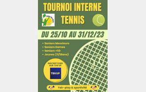 TOURNOI INTERNE TENNIS