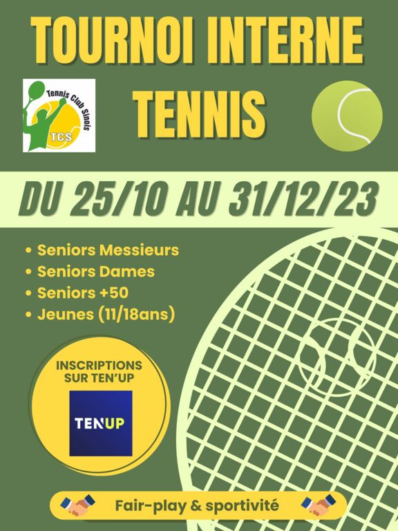 TOURNOI INTERNE TENNIS